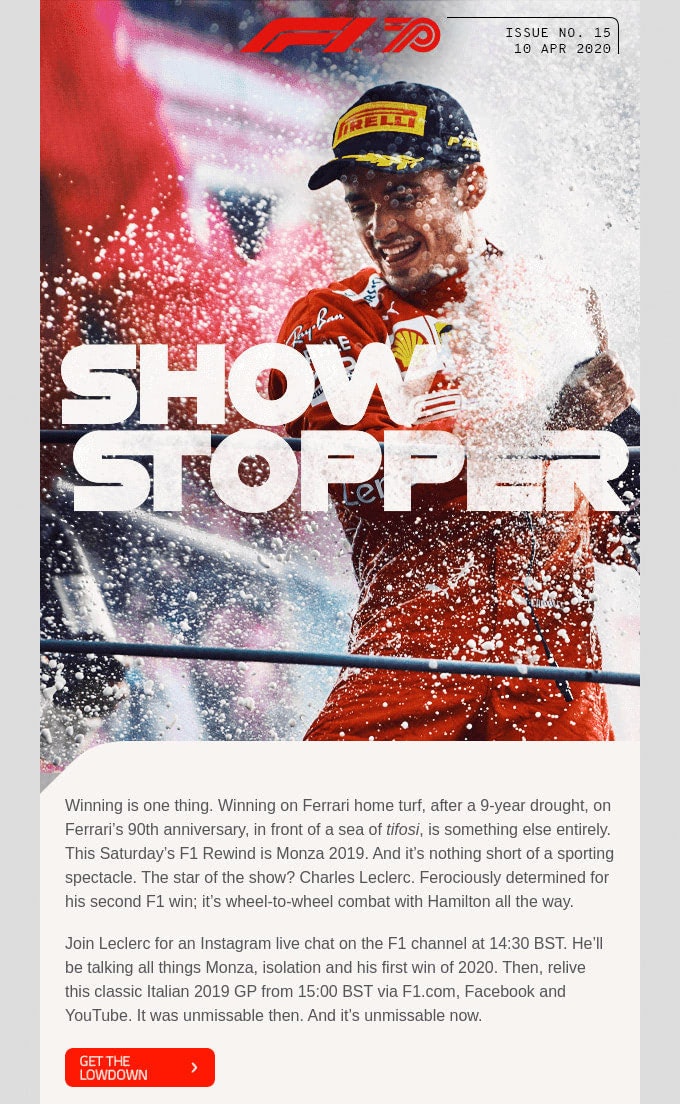 Formula 1 Email