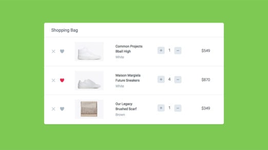 How to Create a Shopping Cart UI using CSS & JavaScript