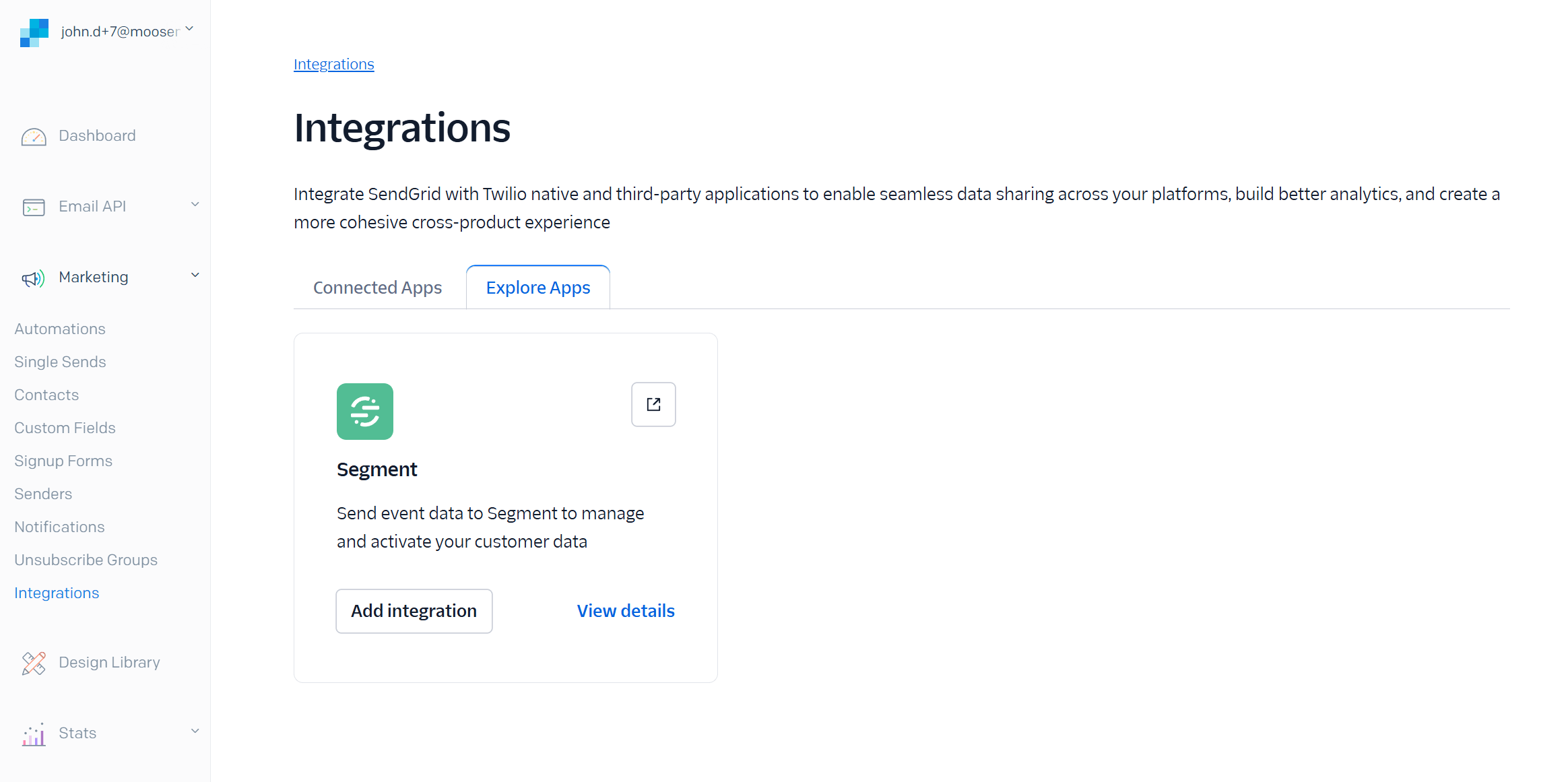 sendgrid integrations